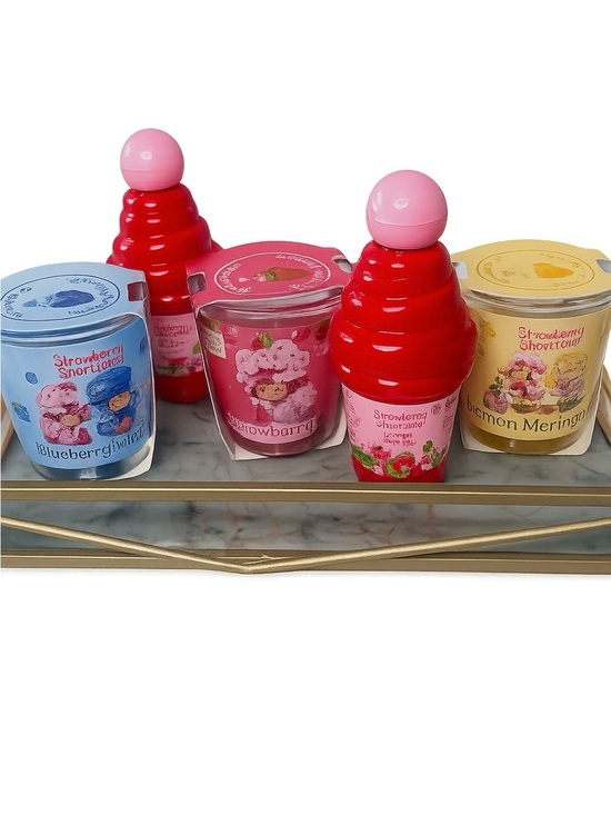 Strawberry Shortcake Other - Strawberry Shortcake Pink Bath & Body Set Candle Bubble Bath Gift Set
